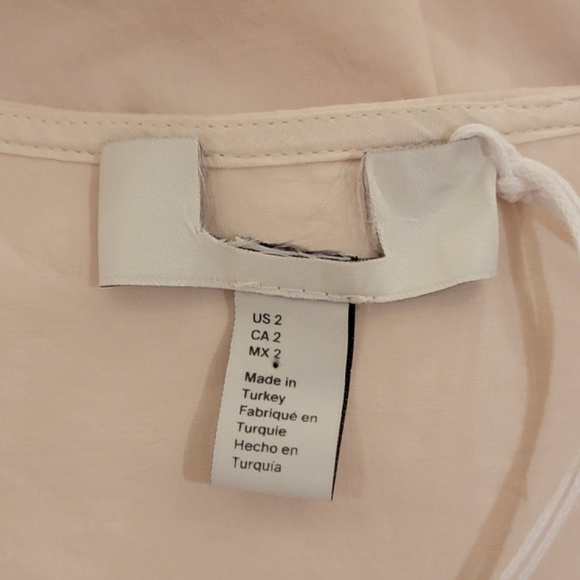 Cos Oversized A-Line Shirt Dress Size 2 Light Beige Cotton Exposed Zip Neck NWT - Picture 10 of 12